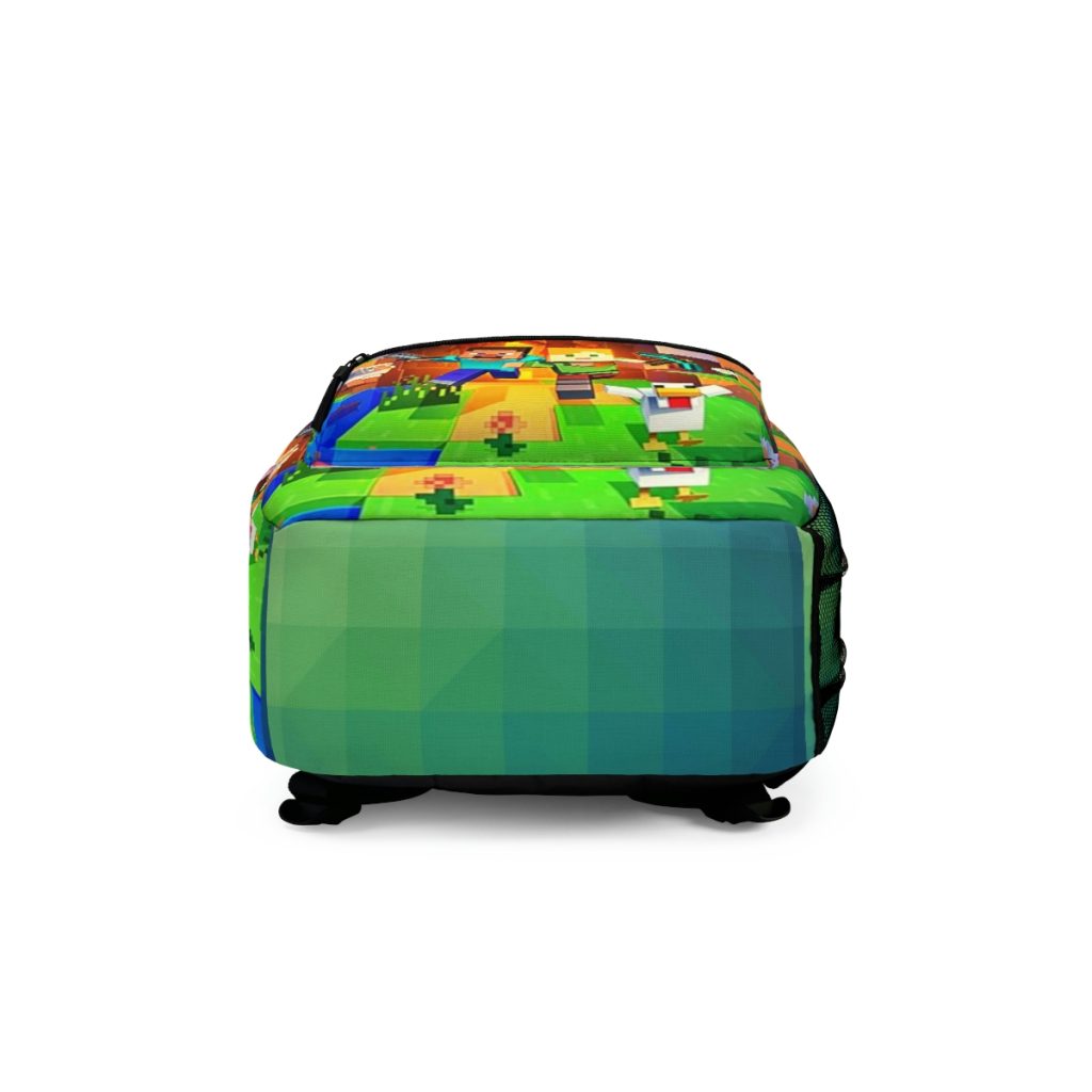 Minecraft Blue and Green Minecraft in a Geometric Background, Coll backpacks Cool Kiddo 18