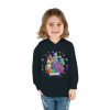 Bright party with Blue rainbow friends. Toddler boys fleece hoodie. Cool Kiddo 56
