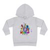 Bright party with Blue rainbow friends. Toddler boys fleece hoodie. Cool Kiddo 66