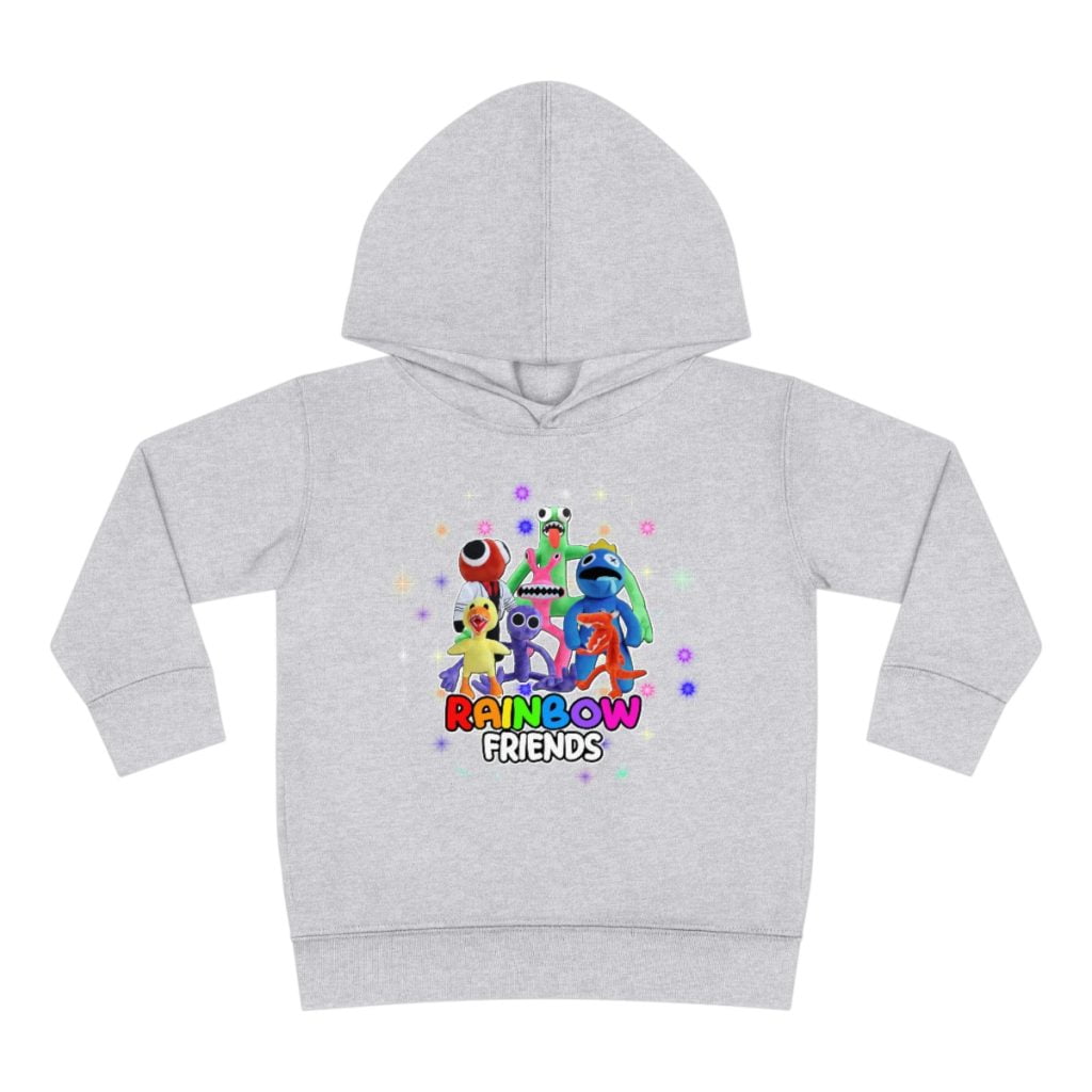Bright party with Blue rainbow friends. Toddler boys fleece hoodie. Cool Kiddo 26