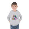 Bright party with Blue rainbow friends. Toddler boys fleece hoodie. Cool Kiddo 70