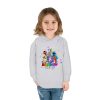 Bright party with Blue rainbow friends. Toddler boys fleece hoodie. Cool Kiddo 72