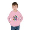 Bright party with Blue rainbow friends. Toddler boys fleece hoodie. Cool Kiddo 86