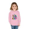 Bright party with Blue rainbow friends. Toddler boys fleece hoodie. Cool Kiddo 88