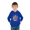 Bright party with Blue rainbow friends. Toddler boys fleece hoodie. Cool Kiddo 78
