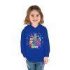 Bright party with Blue rainbow friends. Toddler boys fleece hoodie. Cool Kiddo 80
