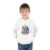 Bright party with Blue rainbow friends. Toddler boys fleece hoodie. Cool Kiddo 62