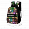 Personalized Minecraft Multicolor Mob Grid 3, Piece Backpack Set, Ergonomic Kids School Bag, Insulated Lunch Box & Pencil Case Bundle