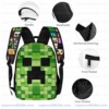 Personalized Minecraft Multicolor Mob Grid 3, Piece Backpack Set, Ergonomic Kids School Bag, Insulated Lunch Box & Pencil Case Bundle