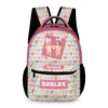 Personalized Roblox Girl’s Backpack with Pastel Hearts Background Cool Kiddo 28