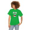 GREEN FACE. Blue Rainbow Friends. (Front and Back)  Unisex Heavy Cotton Tee Cool Kiddo 32