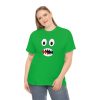 GREEN FACE. Blue Rainbow Friends. (Front and Back)  Unisex Heavy Cotton Tee Cool Kiddo 34