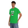 GREEN FACE. Blue Rainbow Friends. (Front and Back)  Unisex Heavy Cotton Tee Cool Kiddo 38
