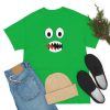 GREEN FACE. Blue Rainbow Friends. (Front and Back)  Unisex Heavy Cotton Tee Cool Kiddo 42