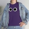 PURPLE FACE. Blue Rainbow Friends. (Front and Back)  Unisex Heavy Cotton Tee Cool Kiddo 40