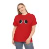 RED FACE. Blue Rainbow Friends. (Front and Back)  Unisex Heavy Cotton Tee Cool Kiddo 34