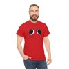 RED FACE. Blue Rainbow Friends. (Front and Back)  Unisex Heavy Cotton Tee Cool Kiddo 36