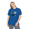BLUE FACE. Blue Rainbow Friends. (Front and Back)  Unisex Heavy Cotton Tee Cool Kiddo 34