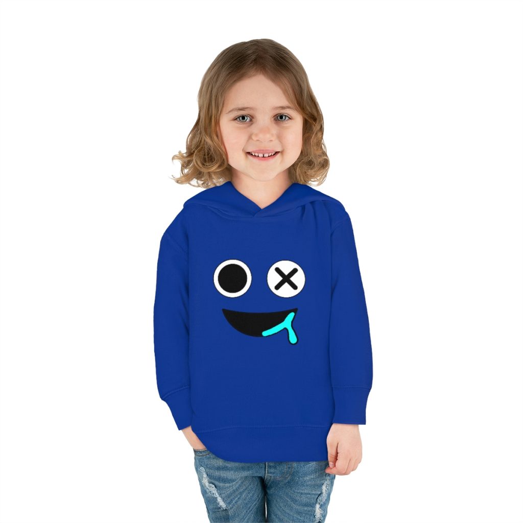 Toddler boys fleece hoodie. BLUE face. RAINBOW MONSTER Cool Kiddo 16