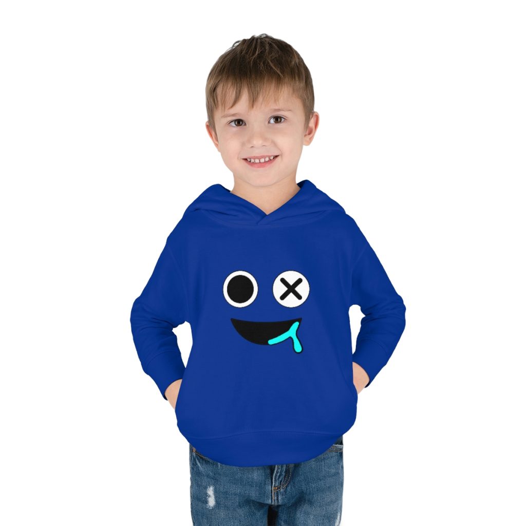 Toddler boys fleece hoodie. BLUE face. RAINBOW MONSTER Cool Kiddo 10