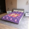 Design with R for Roblox Girls and silhouettes of hearts Microfiber duvet cover. Purple Cool Kiddo 50