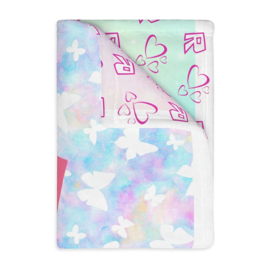 Roblox Girls. Microfiber duvet cover. Design of white butterflies on a multicolored background. Cool Kiddo 24