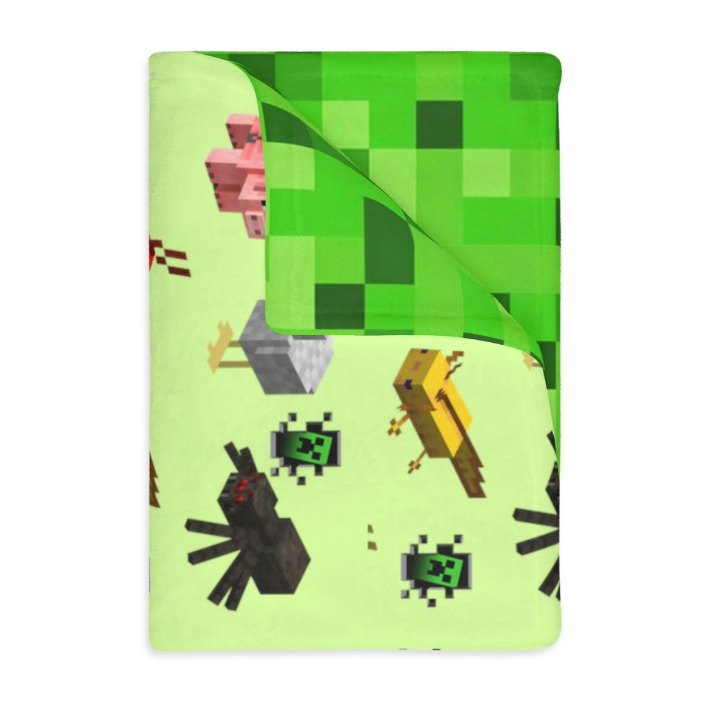 Minecraft Animal. Velveteen Minky Blanket (Two-sided print) Cool Kiddo
