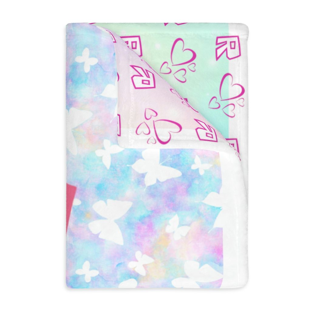 Roblox Girls. Microfiber duvet cover. Design of white butterflies on a multicolored background. Cool Kiddo 34