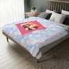 Roblox Girls. Microfiber duvet cover. Design of white butterflies on a multicolored background. Cool Kiddo 66