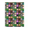 Minecraft faces. Velveteen Minky Blanket (Two-sided print) Cool Kiddo 42