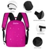 Fuchsia and Pink Three Piece Set: Backpack. Lunch Bag and Pencil Pouch Customizable Barbie Movie Backpack for School Cool Kiddo 30