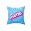 Barbie and Ken Logo Glitter Pink Double-Sided Printed Cushion Cool Kiddo 34