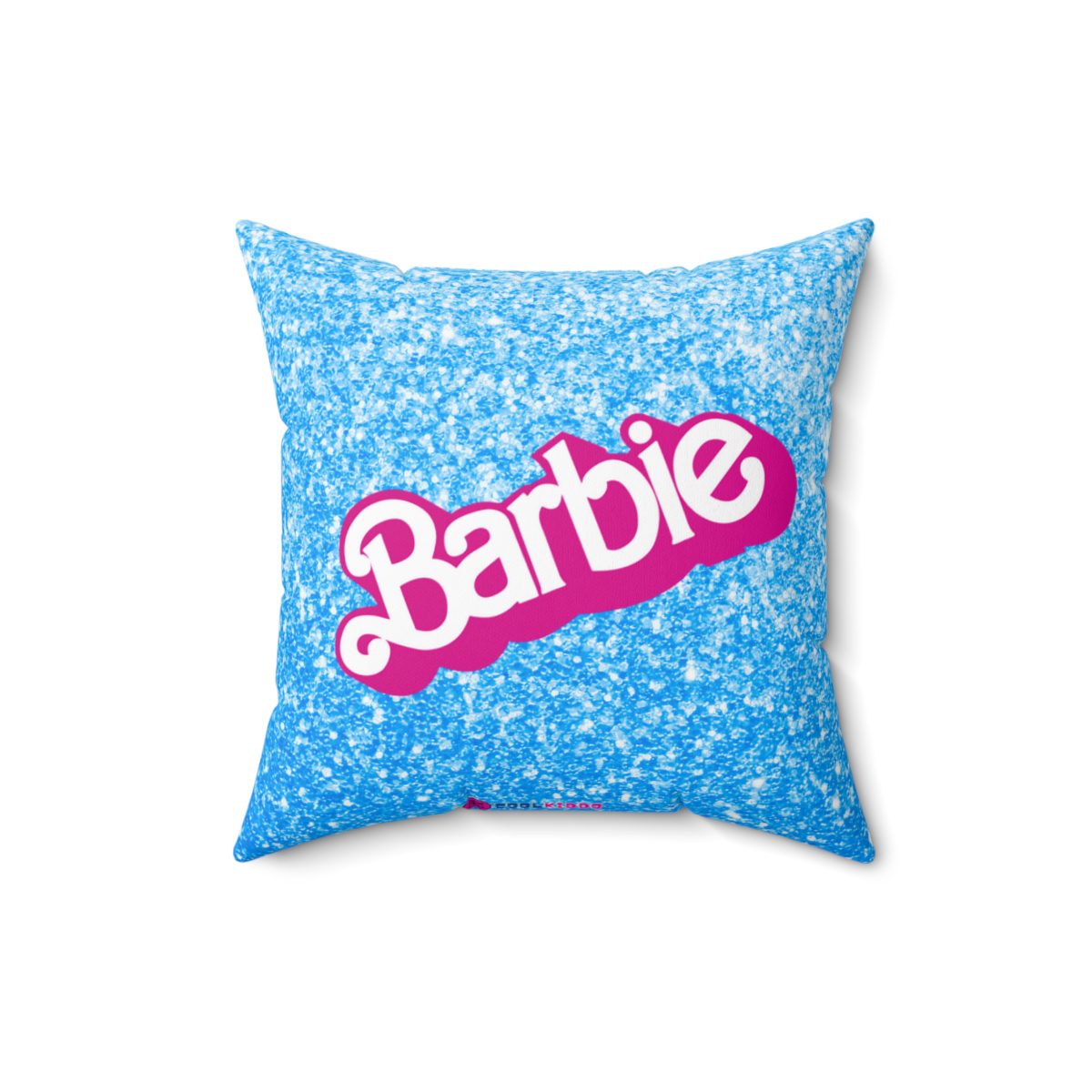 Barbie and Ken Logo Glitter Pink Double-Sided Printed Cushion Cool Kiddo 18