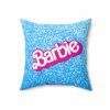 Barbie and Ken Logo Glitter Pink Double-Sided Printed Cushion Cool Kiddo 28