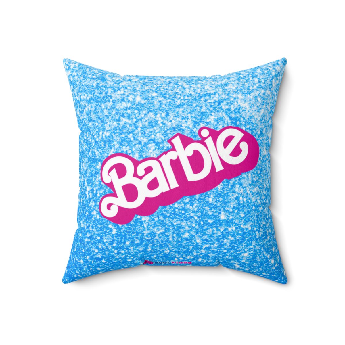 Barbie and Ken Logo Glitter Pink Double-Sided Printed Cushion Cool Kiddo 12