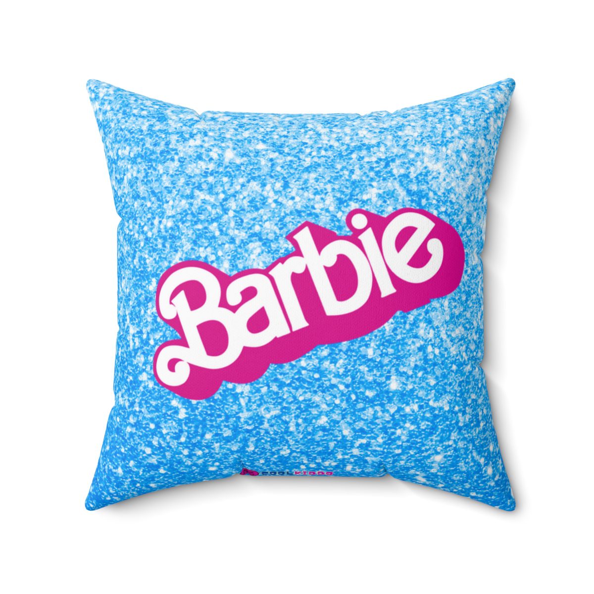 Barbie and Ken Logo Glitter Pink Double-Sided Printed Cushion Cool Kiddo 22