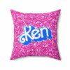 Barbie and Ken Logo Glitter Pink Double-Sided Printed Cushion Cool Kiddo 40