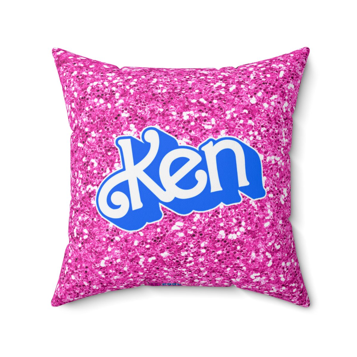 Barbie and Ken Logo Glitter Pink Double-Sided Printed Cushion Cool Kiddo 24