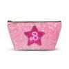 Barbie Logo Star Glitter Pink Simulation Accessory Pouch w T-bottom Cool Kiddo 46