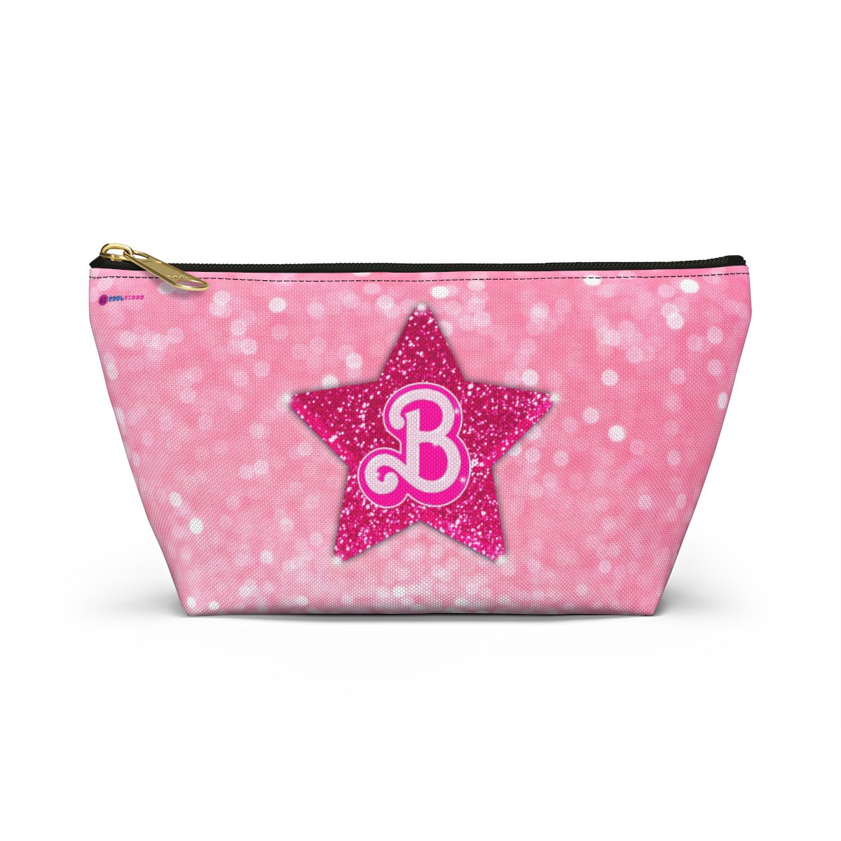 Barbie Logo Star Glitter Pink Simulation Accessory Pouch w T-bottom Cool Kiddo 22