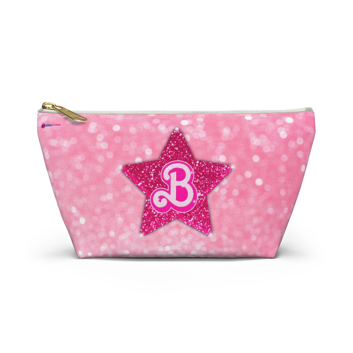 Barbie Logo Star Glitter Pink Simulation Accessory Pouch w T-bottom Cool Kiddo 10