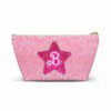 Barbie Logo Star Glitter Pink Simulation Accessory Pouch w T-bottom Cool Kiddo 36