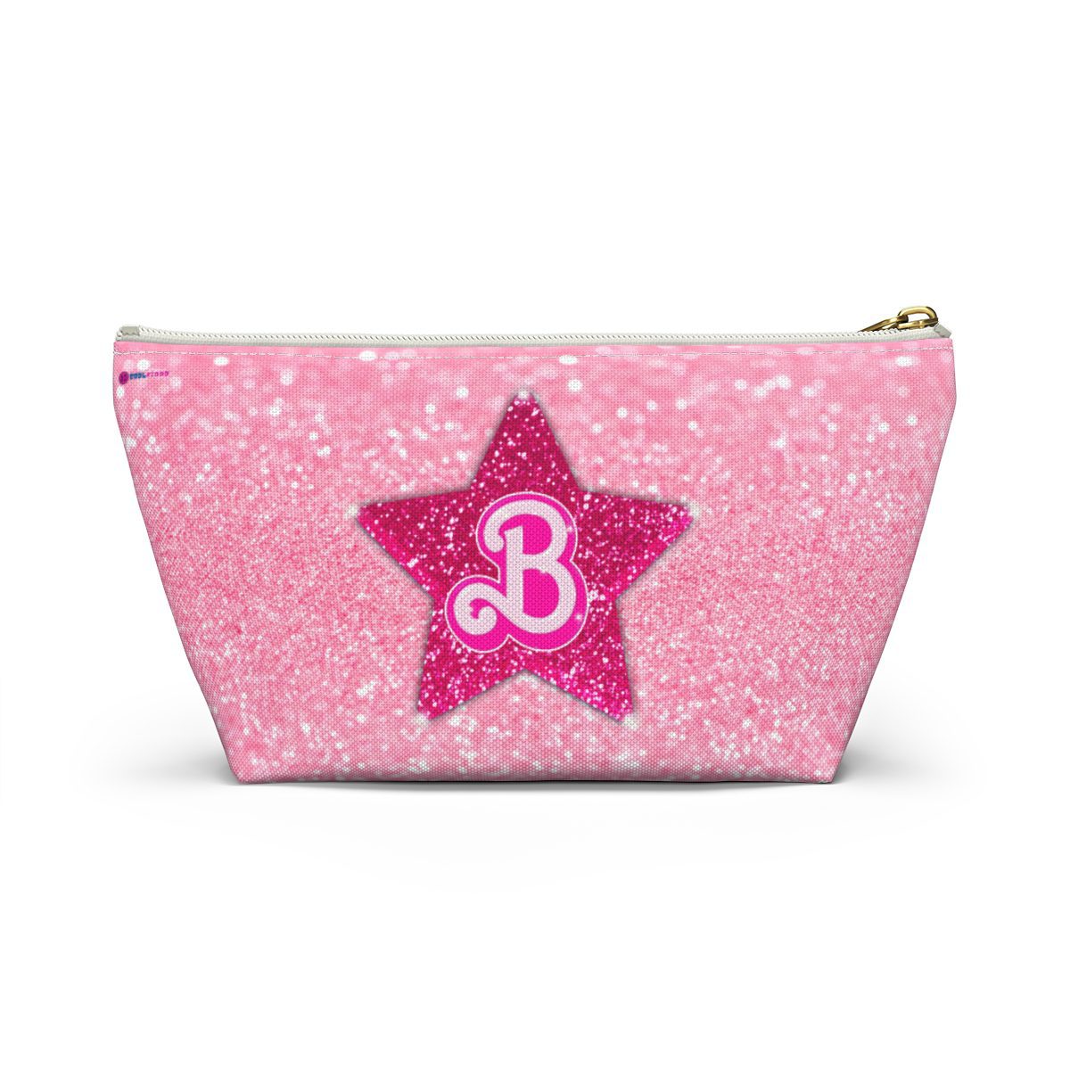 Barbie Logo Star Glitter Pink Simulation Accessory Pouch w T-bottom Cool Kiddo 12