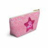 Barbie Logo Star Glitter Pink Simulation Accessory Pouch w T-bottom Cool Kiddo 40