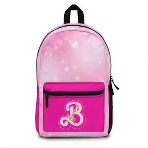 Pink and Fuchsia Barbie Movie Backpack With Stars and Hearts