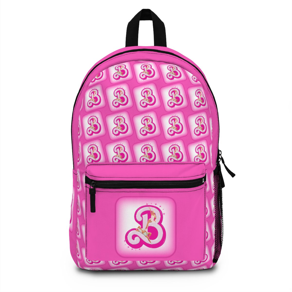 Pink 2023 Barbie Movie Logo Backpack for School Cool Kiddo