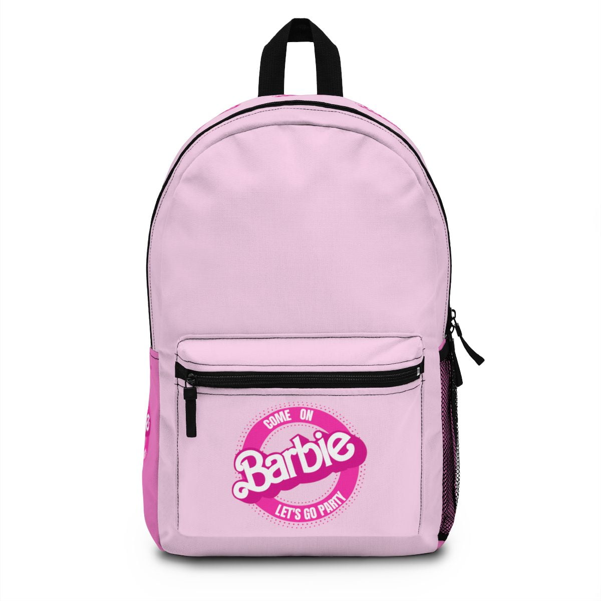 Barbie Logo Circle Pink Backpack Cool Kiddo 10