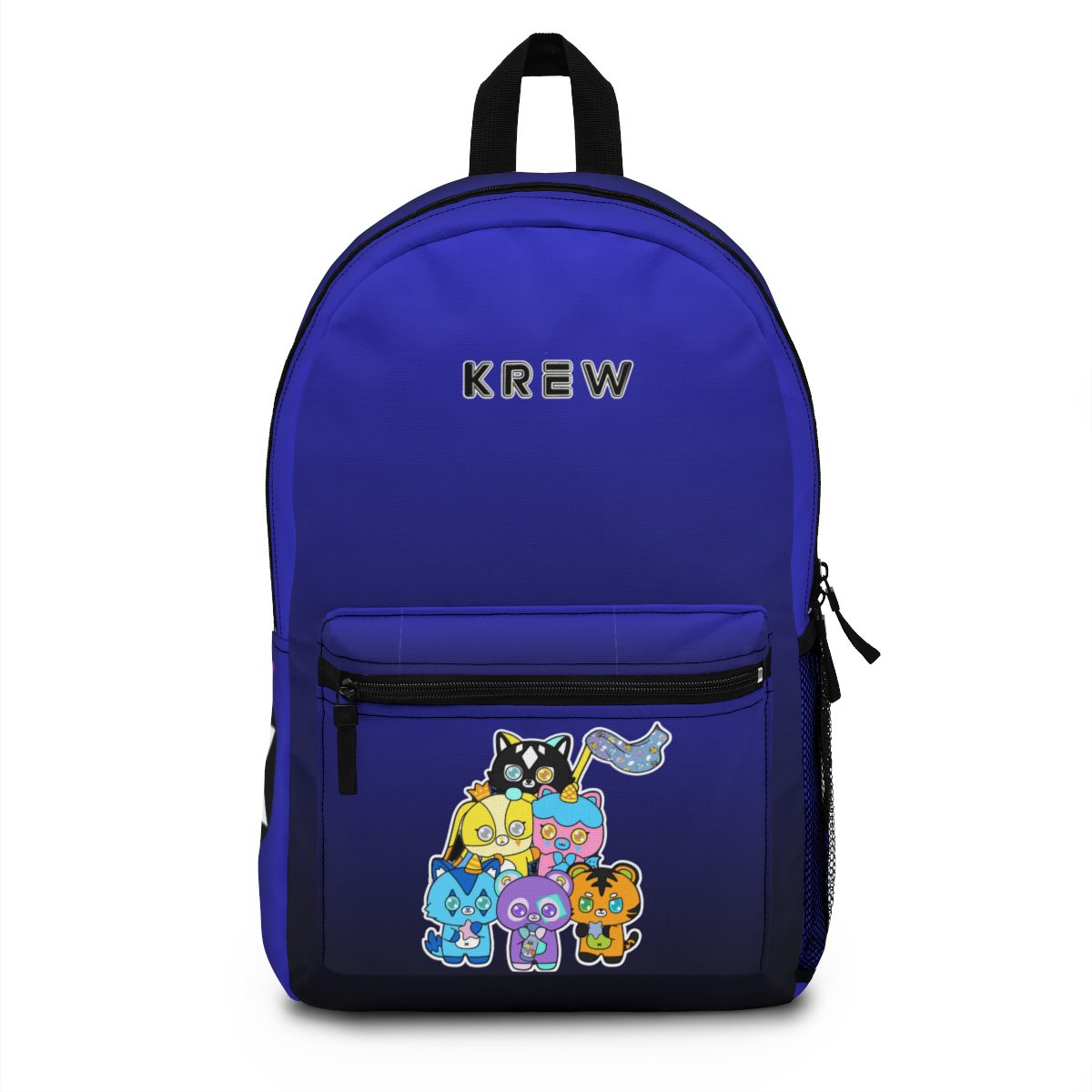 Medium Blue Backpack Krew District TV Show with KREWBIES on Pocket Cool Kiddo 10