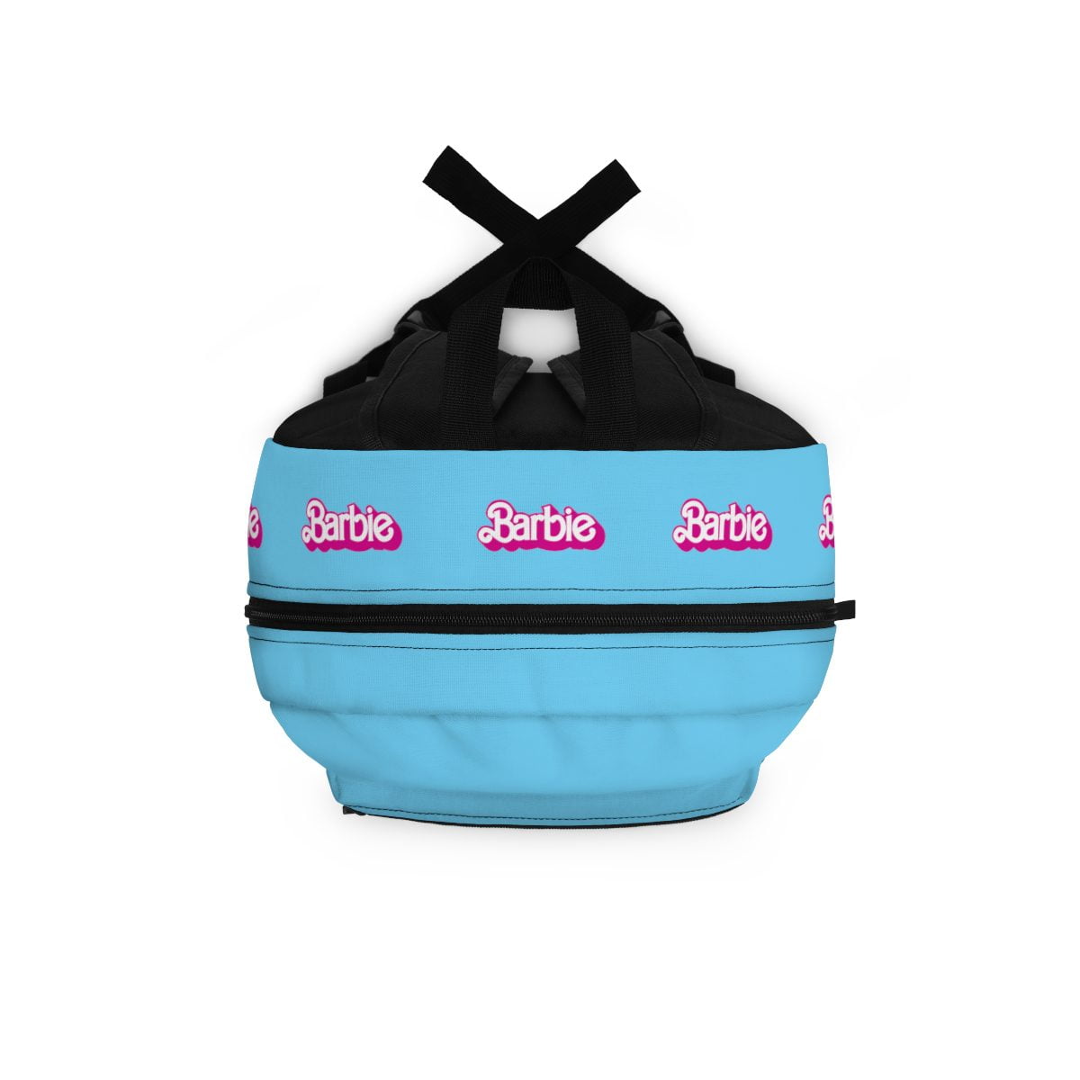 Sky Blue and Pink Barbie Backpack with Circular Logo Cool Kiddo 16