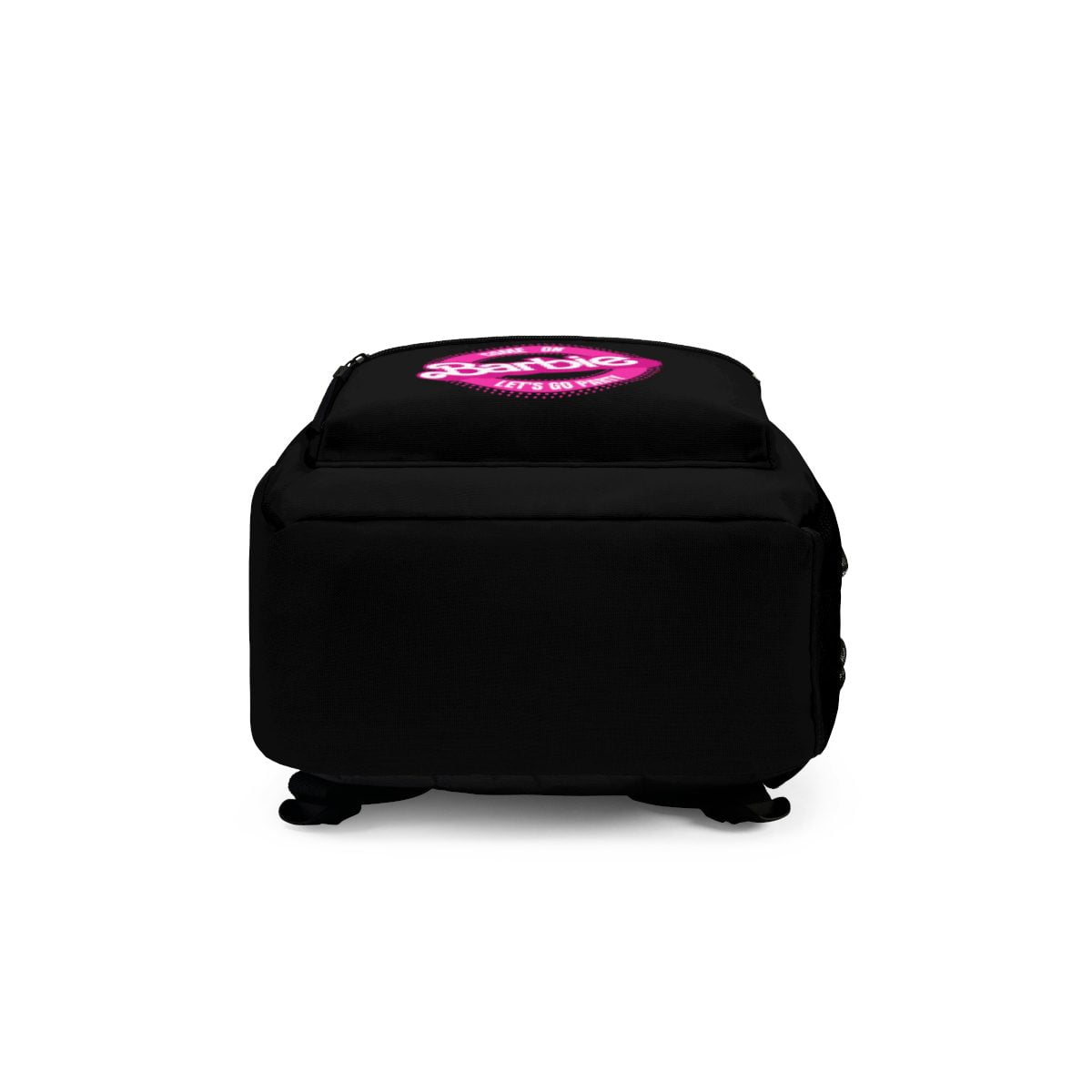 Black Backpack with Circular Classic Barbie Logo Cool Kiddo 18